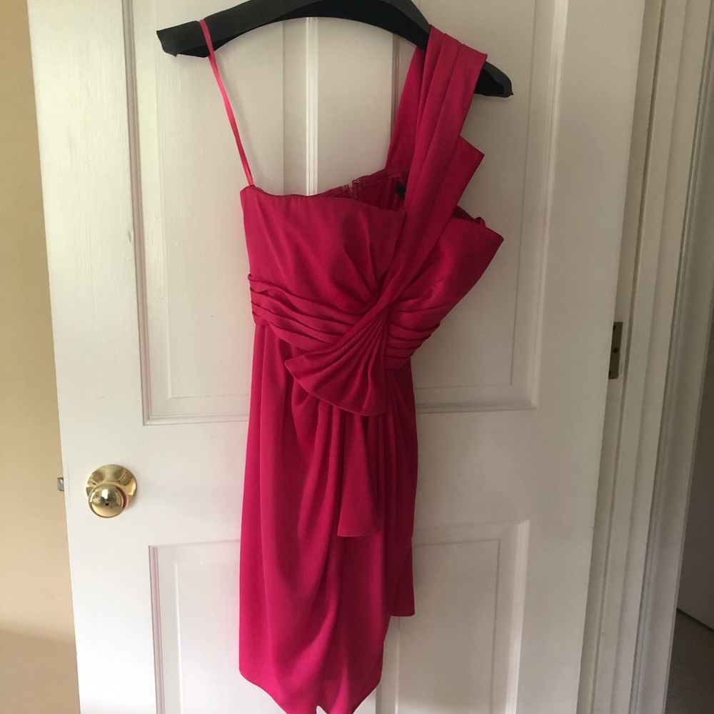 BCBG off the shoulder punk cocktail dress